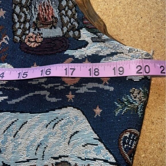 Backroad Blues Winter Scene Tapestry Vest With Satin Backing Vintage Womens Sz L - Picture 11 of 11